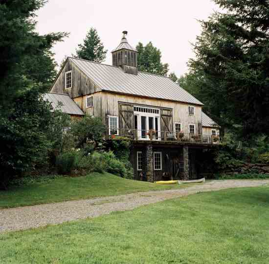 Diana's charming home is a restored early 19th-century barn that she had moved to the property.